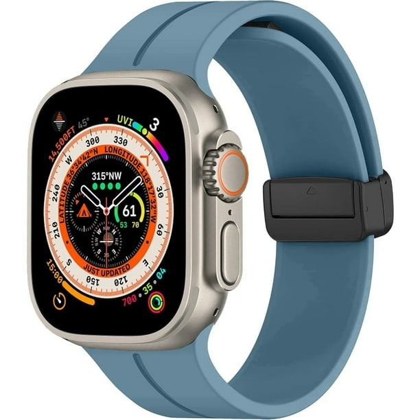 Correa Deportiva de Silicón para Apple Watch, Hebilla Magnética, Compatible con Todas las Series