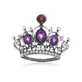 thumbnail image 1 of Accesorios de personalidad de moda para mujer, corona de diamante exagerada, broche creativo vintage calado fucsia para hombres y mujeres, 1 of 5