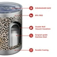 thumbnail image 4 of 12oz Tumblers Black and Tan Leopard Print Vacuum Insulated Stainless Steel Travel Tumbler Cups Mug with Lid and Straw for Beer,Coffee,Beverages with Cleaning Brush for Cold & Hot Drinks, 4 of 5