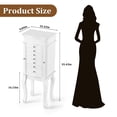 thumbnail image 2 of Sfugno Jewelry Armoire,Standing Jewelry Cabinet with 7 Drawers,2 Side Doors and Top Flip Makeup Mirror,White, 2 of 8