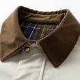 thumbnail image 4 of Winter Jackets for Men Casual Zippered Lapel Collar Multi Pocket Warm Outerwear Long Sleeved Hoodless Button Windbreaker Jacket Fashion Casual Coats, 4 of 8