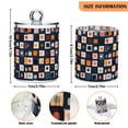 thumbnail image 5 of Yayeee 4 Pack Qtip Holder Bathroom Cotton Swab Canister with Lid Clear Dispenser Set, Blue Circle Mosaic, 5 of 6