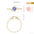 thumbnail image 4 of ANGARA Natural Semi Bezel-Set Solitaire Round Tanzanite Bypass Ring in 14K Yellow Gold for Women (Size-5mm) | December Birthstone, Anniversary, Jewelry Gift for Women | Natural Tanzanite Ring, 4 of 9