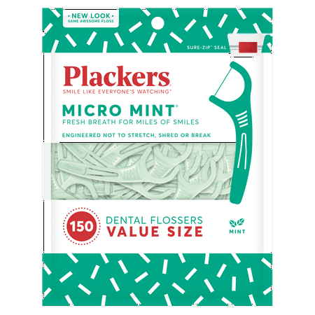 Plackers Micro Mint Dental Floss Picks - 150 Count