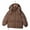 Coffee Color, variant on Qudderr 3-12 Years Girls Boys down Jacket Fall Winter Lightweight Puffer Jacket Coat Hooded Two Bars Winter Warm Outerwear Thickening Snowsuit