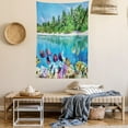 thumbnail image 2 of Ocean Island Decor Wall Hanging Tapestry, Sandy Seacoast and the Underwater Aquatic World in Maldives Travel Diving Paradise Photo, Bedroom Living Room Dorm Accessories, 40 X 60 Inches, by Ambesonne, 2 of 5