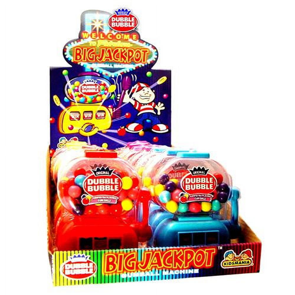 Colorful Dubble Bubble Big Jackpot Gumball Dispenser with Refill