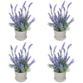 thumbnail image 6 of CRILSTYLEO Artificial Lavender Plant in Pot for Home Decoration, Purple, 4Pcs, 6 of 8