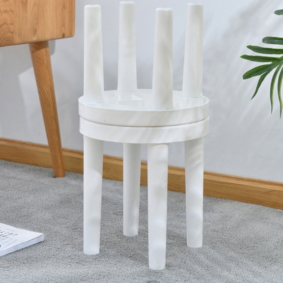 SOPOTUTU White Indoor Step Stool, Thickened Lightweight Household Stool for Kids and Adults, Non-Plastic Design