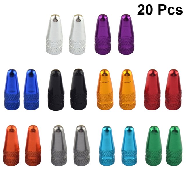 20pcs Presta casquillo de la válvula anodizado aleación de aluminio mecanizado Estilo francés bicicleta casquillo de la válvula de HOMEMAXS mx3589473
