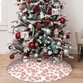 thumbnail image 5 of Sikiie Rose Flowers 30-48 inches {designName} Print Christmas Tree Skirt Snowman Xmas Tree Skirt with Edge Christmas Decorations for Holiday Party30", 5 of 7