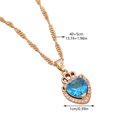 thumbnail image 3 of Meitianfacai Mothers Day Gifts Crystal Necklace Ladies Fashion Multicolor Love Necklace Crystal Clavicle Chain Pendant, 3 of 4