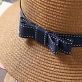 thumbnail image 2 of CoCopeanut New Straw Hat Women Summer Hat Beach Ladies Casual Flat Bowknot Panama Hat Breathable FashBreathable Fashion Sun Hats for Women, 2 of 5