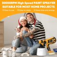 thumbnail image 5 of Paint Sprayer Tool High Power Electric Spray Paint Gun Easy to Clean for Furniture Cabinets Fence Walls Door Garden Chairs Gold (Not Include Battery), 5 of 14