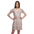 thumbnail image 1 of Moomaya Chemise de Nuit à Manches Courtes Imprimée pour Femmes Col Rond en Coton, 1 of 5