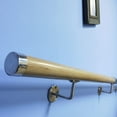 thumbnail image 3 of ATT Hardware Non-Slip Wood Wall Mount Handrail for Indoor Stairs,Camel PVC,12FT, 3 of 6