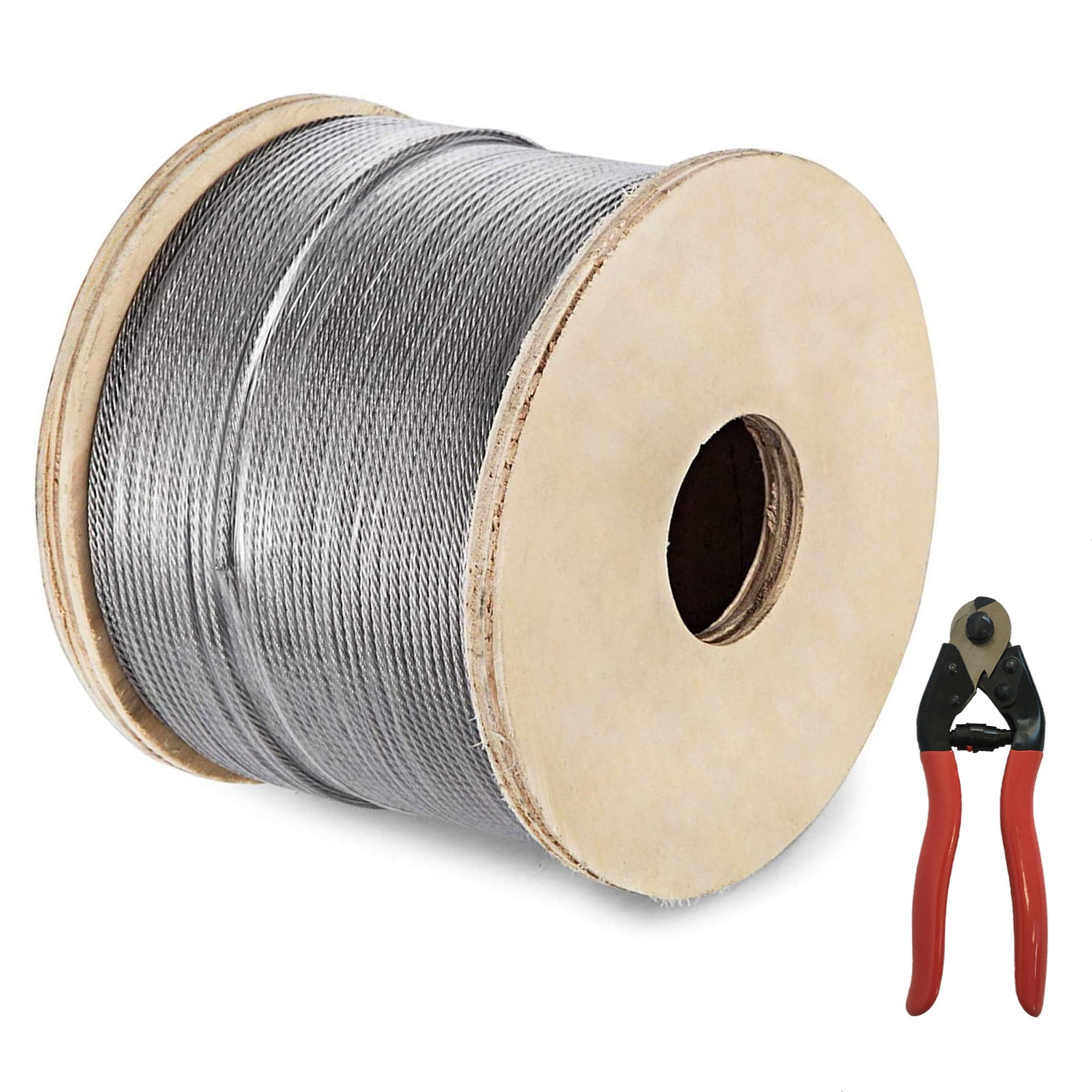 7x7 1/8" 50ft Cable Railing T316 Stainless Steel Wire Rope Cable Strand 