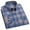 Blue#1, variant on Men’s Flannel Plaid Shirt Button Down Long Sleeve Casual 2025 Fall Lapel Dress Shirts with Chest Pocke