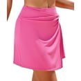 thumbnail image 6 of Alove Womens High Waisted Swim Skirt Twisted Waist Pleated Skorts Tummy Control Tankini, 6 of 7