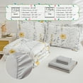 thumbnail image 6 of Jessy Home King Comforter Set 7 Pieces Yellow Floral Bedding Set King Bed in a Bag with Flat Sheet and Fitted Sheet, Pillowcases & Shams, 6 of 12