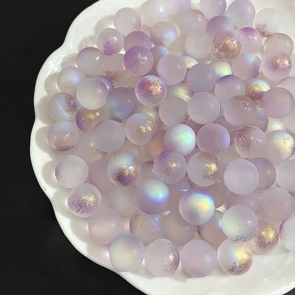 100Pcs Charming Glass Marbles Bulk, Marble Run Games, Vase Fillers, for Gifts and Crafts (0.39in/10mm, Clear)