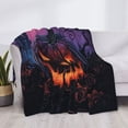thumbnail image 4 of Throw Blanket for Couch - Halloween Angry Pumpkin Soft Comfy Lightweight Cozy Warm Throw Blanket, Fuzzy Plush Flannel Blanket & Throws for Sofa and Bed All Season, 4 of 8