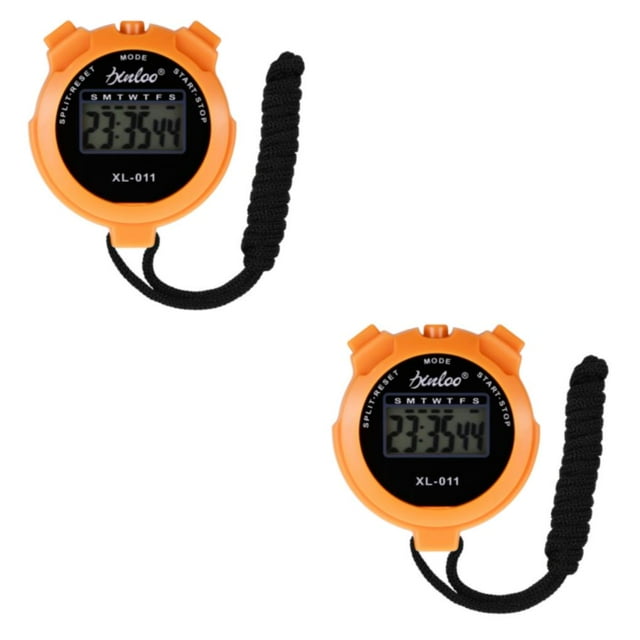 QualitChoice Precise Timing Handheld Sports Stop Watch With Digital Display Digital Display Fitness Timer Counter 2Set