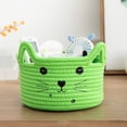 thumbnail image 3 of C Fabric Storage Basket With Handles Large Woven Rope Organizer Bin For Toys Clothes Home Decor Dormitory Desktop Bedroom Living Room Multifunctional Decorative Storage Solution, 3 of 6