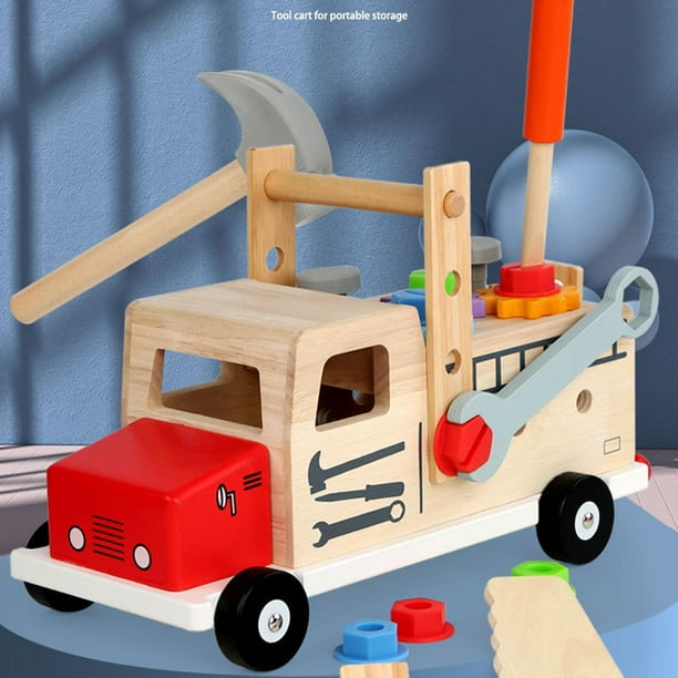 Juego de Herramientas de Madera para Ninos Juguete de Construccion Herramienta para Ninos Ensamblaje de Tornillos Juguete de Carpinteria para 3 4 Baoblaze juguetes de construccion para ninos Walmart e...