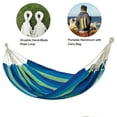 thumbnail image 3 of CHULIM Brazilian-Style 2-Person Hammock with Tree Straps,94.5in L x 63in W,450lbs Capacity-Bule Stripe, 3 of 6