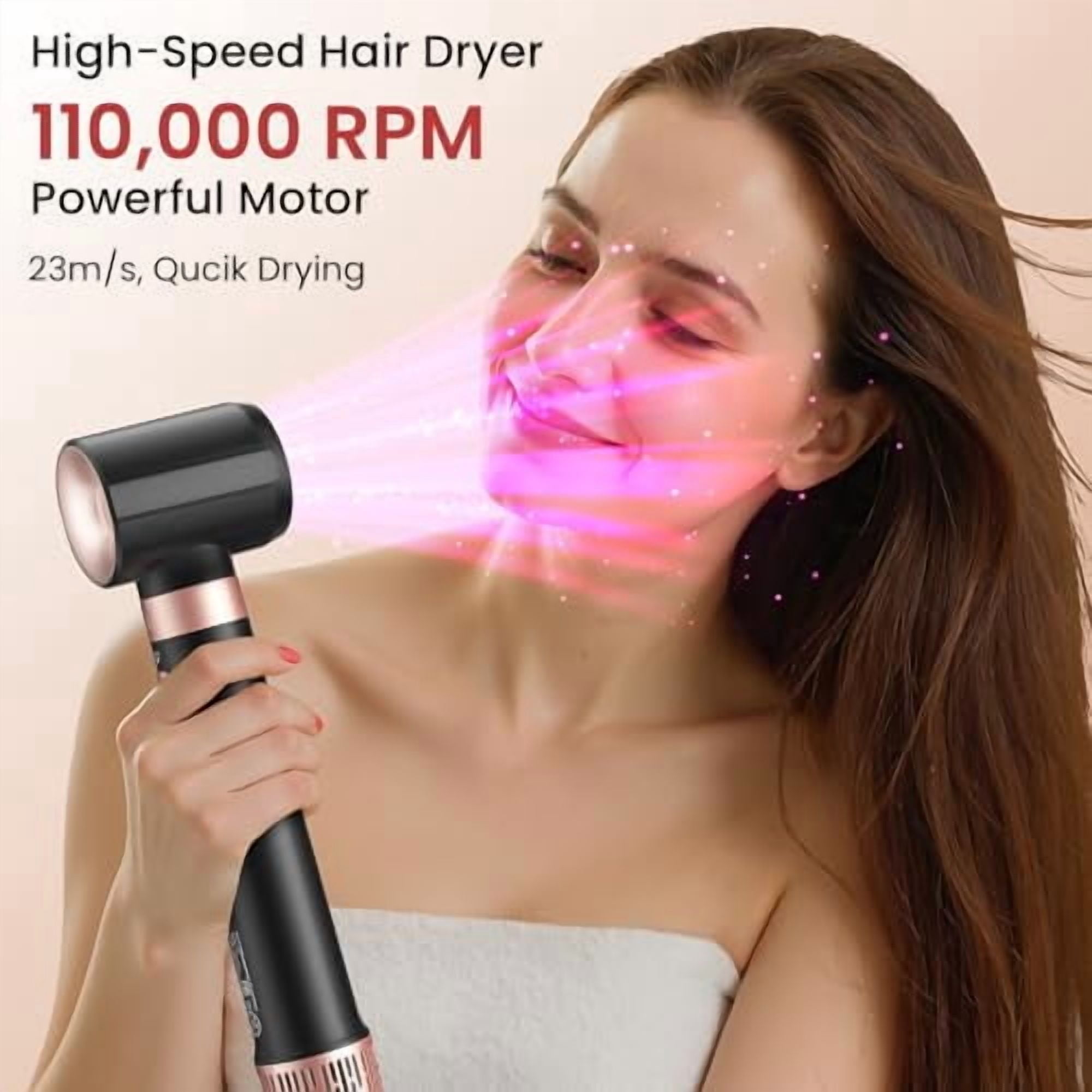 3 in 1 Hair Styler, High-Speed Hair Dryer with Air Styler with Long Barrel Air Styler, Dual Voltage Hair Tools Styling