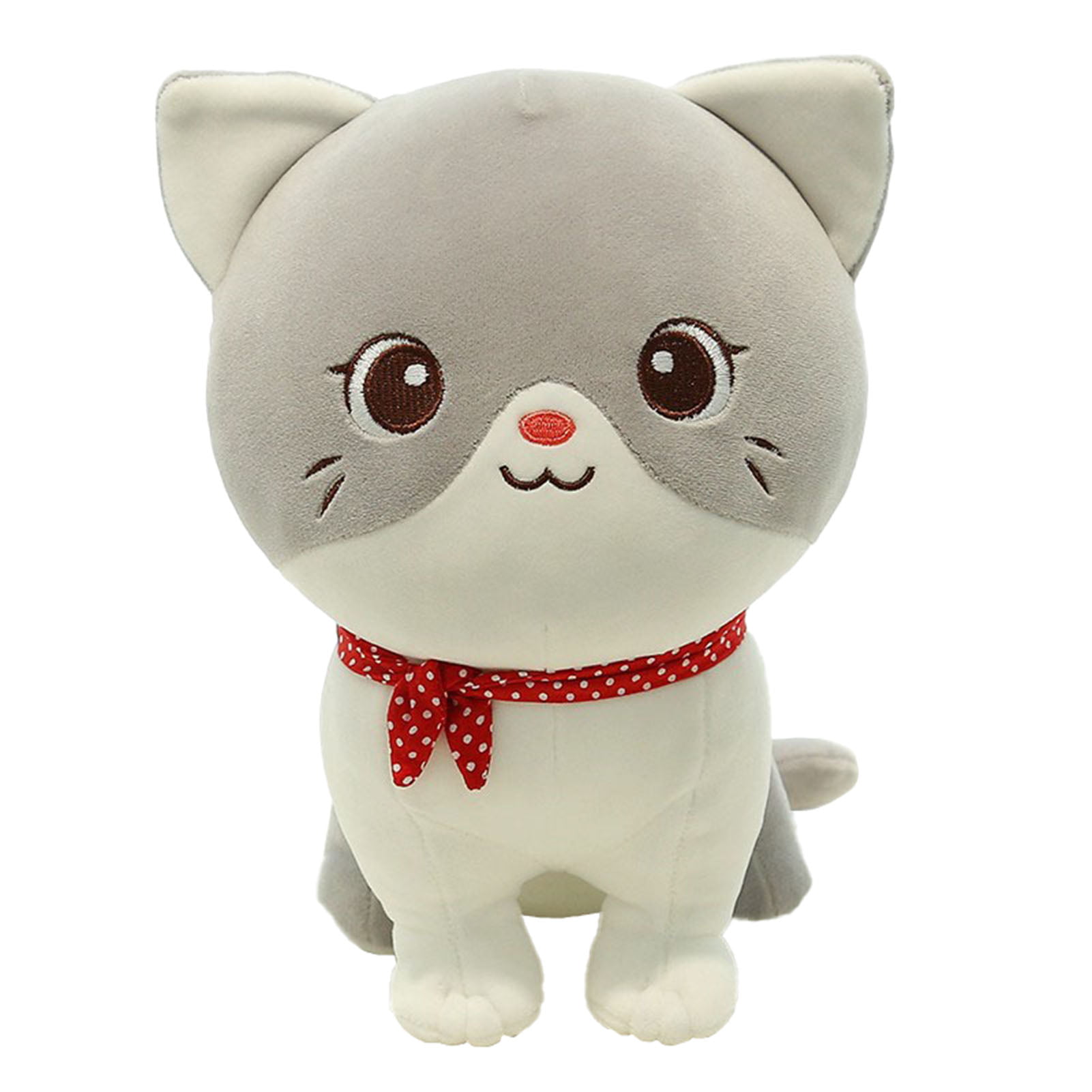 Animated Stuffed Animal Model Cat Kitten Plush Figure Toy Gifts Home Decor YI 