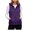 Purple, variant on Wuztai Women's Zip Hooded Vest Sleeveless Casual Loose Solid Soft Lightweight Cardigan Jacket 4XL