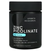 Sports Research Zinc Picolinate, High Potency, 30 mg, 180 Softgels