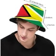 thumbnail image 4 of Guyana Flag Sun Cap Unisex Bucket Hats,Packable Fisherman Hats Outdoor Summer Travel Hiking Beach Caps for Men Women, 4 of 5