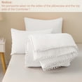 thumbnail image 6 of Exclusivo Mezcla Boho Pom Pom Ball Fringe Twin Comforter Set, 2 Pieces White Lightweight Down Alternative Bedding Comforter Sets for All Seasons (1 Comforter and 1 Pillowcase), 6 of 9