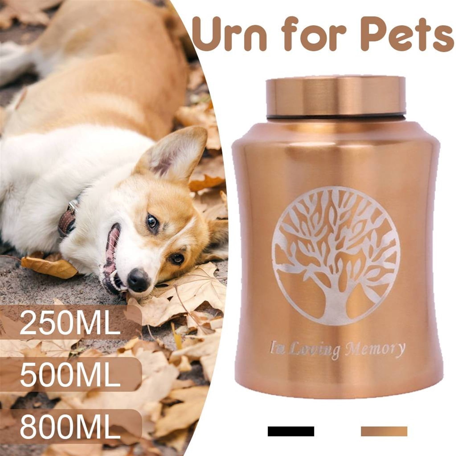 800/500/250ml Containers Pet Urns Pet Cremation Souvenir Urns Can Be Used For Dogs Cats Birds And Mice Ashes Souvenirs