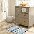 thumbnail image 5 of Unique Bargains Striped Bathroom Mat Soft Non-Slip Quick Dry Bath Rugs Blue 20" x 32", 5 of 7