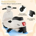 thumbnail image 4 of Gymax Kids Ride on Motorcycle w/ Training Wheels Headlight Horn 6V Battery White, 4 of 10