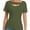Army Green, variant on Women's Fashion Clothes One Piece Cutout Tops Short Sleeve Knit Slim Fitted Shirts Tee Tshirts