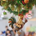 thumbnail image 1 of Nuevos Adornos Navideños Colgante Plano Acrílico Con Forma De Pollo Adornos 2D Para El Árbol De Navidad Mini Adornos Navideños Adornos Para Colgar Artículos Para Fiestas Navideñas, 1 of 2