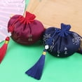 thumbnail image 5 of Palace Sachet Chinese Style Plum Blossom Lotus Pattern Smooth Tassel Car Hanging Bedroom Decoration Fashion Jewelry Bags 2021 07, 5 of 6