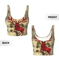 thumbnail image 6 of Sports Bras for Women Workout Tank Tops, Mythical Red Stag Illustration Running Vest with Removable Cups, 6 of 7