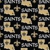 NFL New Orleans Saints 58" 100% Polyester Fleece Sports Logo Fabric By the Yard, Black