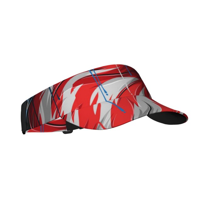 Fotbe Eagle Head With American Flag Visera Deportiva con Diseño, Gorra Abierta Ajustable de Algodón para Mujer y Hombre