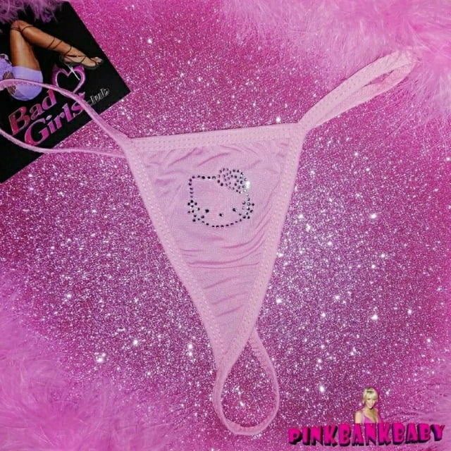 Hello Kitty-Tanga Sexy para mujer, bragas de algodón, ropa interior cómoda y hinchable, Gato KT, Anime