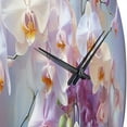 thumbnail image 3 of Designart "Peach Orchids love expression V" Floral Oversized Wall Clock, 3 of 5
