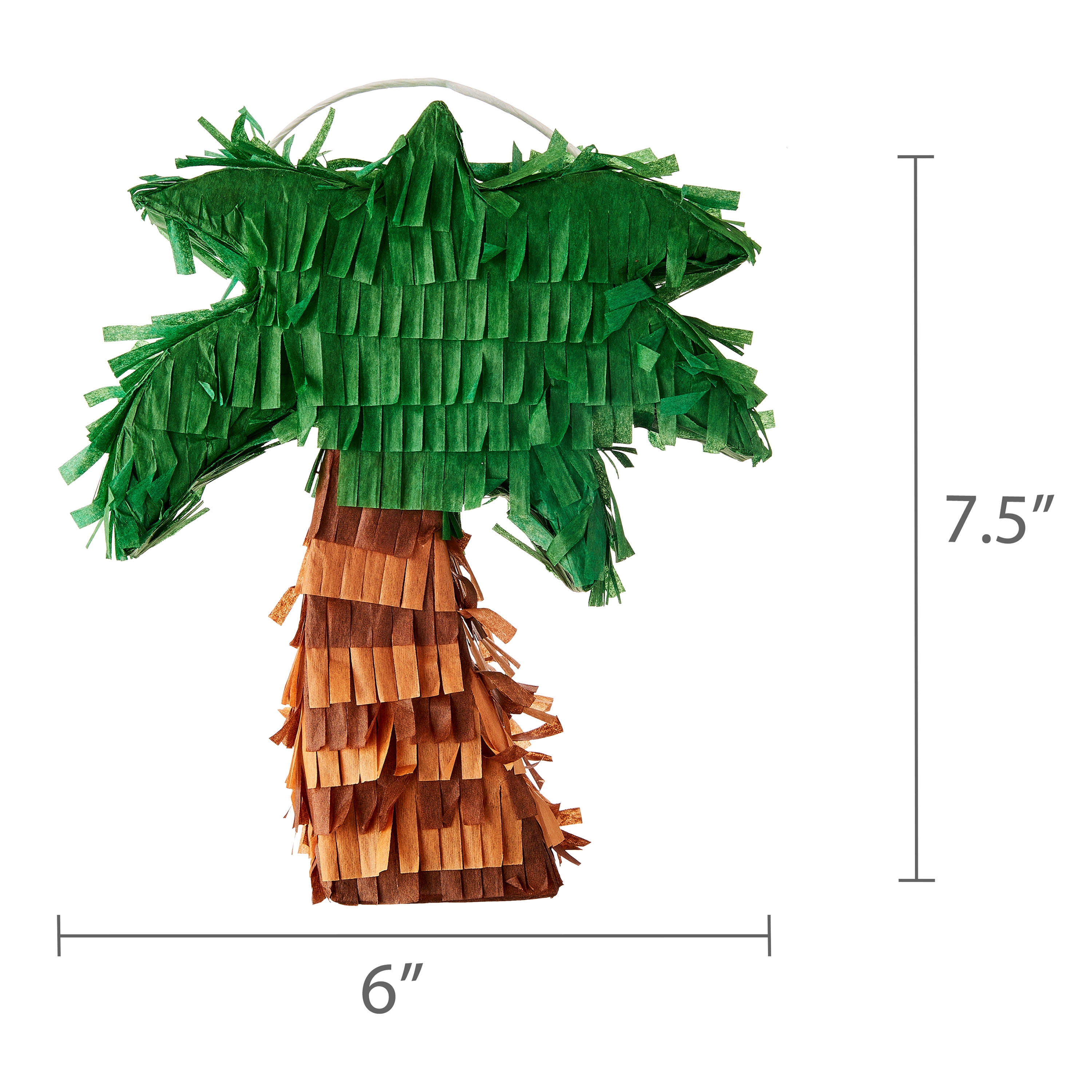 Mini Green/Brown Palm Tree Party Pinata, 6" x 7.5", by Way To Celebrate