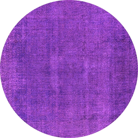 Ahgly Company Indoor Round Oriental Pink Industrial Area Rugs, 8' Round