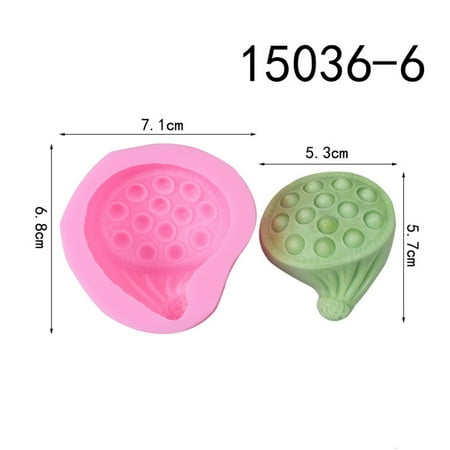 

BTOER Lotus Flower Leaf Lotus S-eed Silicone M-old Cake M-olds Fondant M-olds